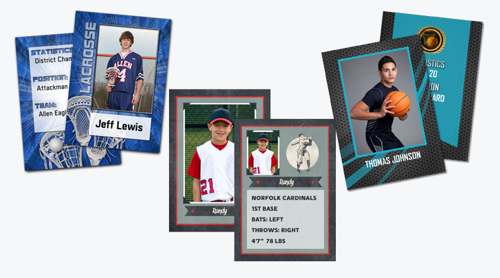 Trading cards product sample from the SA Picture Day products page